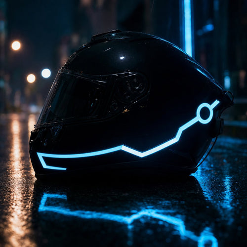 Glowhead helmet light strip in ice blue