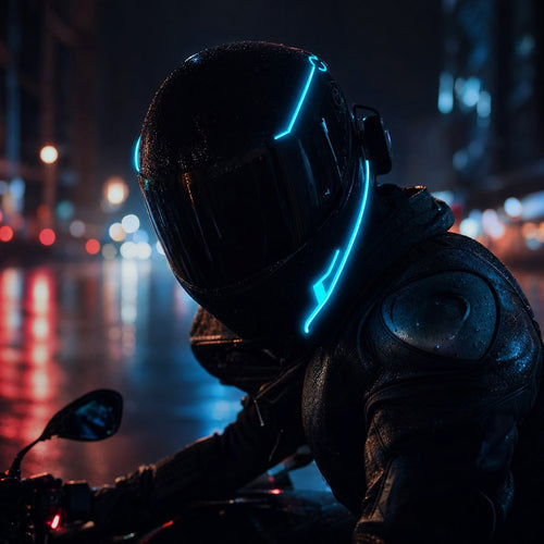 Rider at night with Glowhead